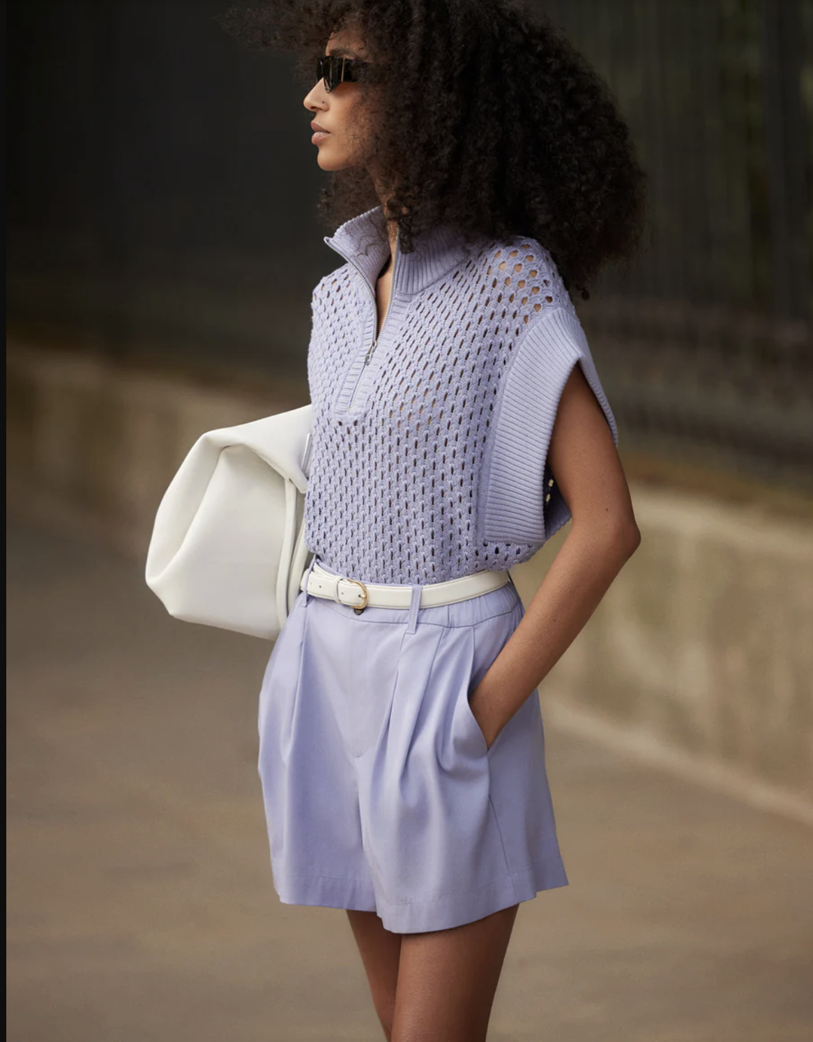 Varley Tansy Woven Short 3"- THISTLE DOWN