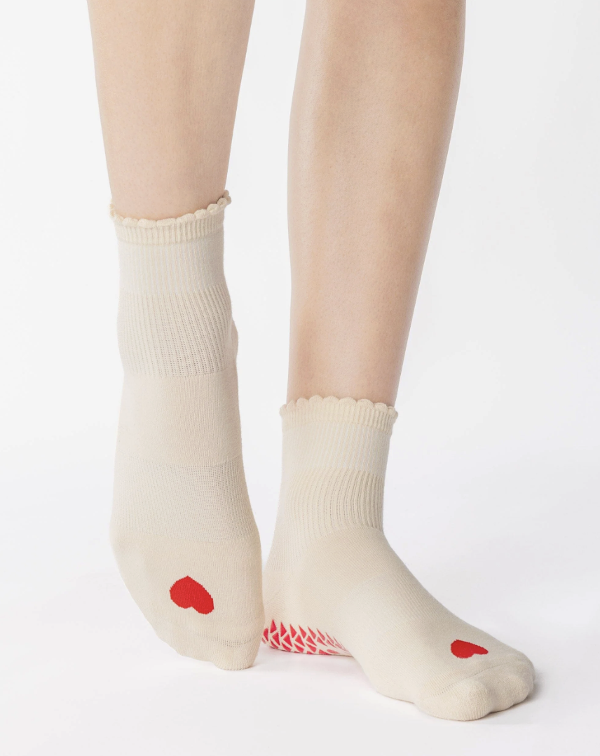 Pointe Studio Love Grip Ankle- Ivory