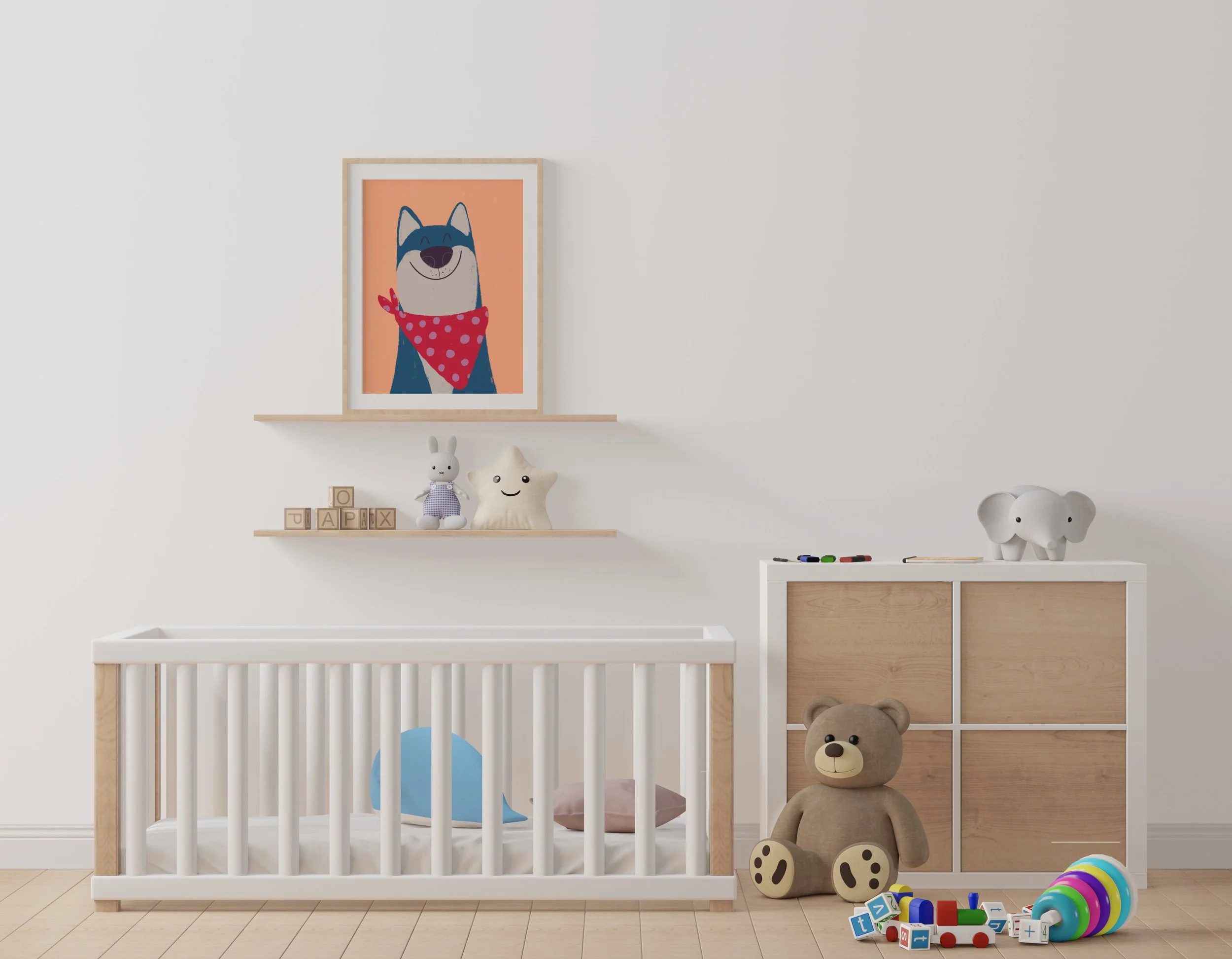 quarto infantil com ilustracao de cao azul.jpg