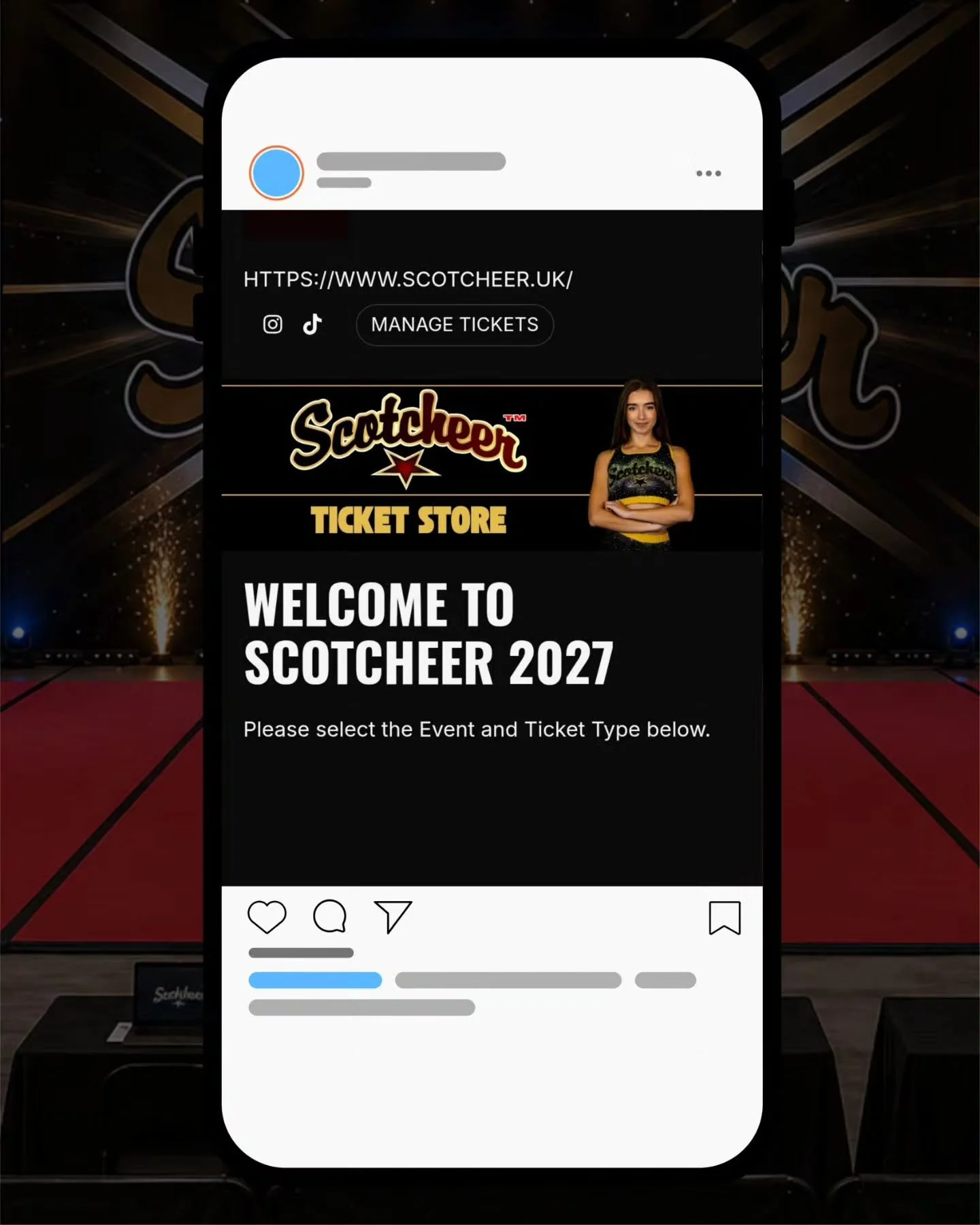 Our new Ticket Store goes live in 2 weeks for the first release of SWC27 tickets. ⭐️⭐️⭐️

SWC27 - 01/11/26 - 8am

Click the link in our bio or head to our website ⭐️

www.scotcheer.uk