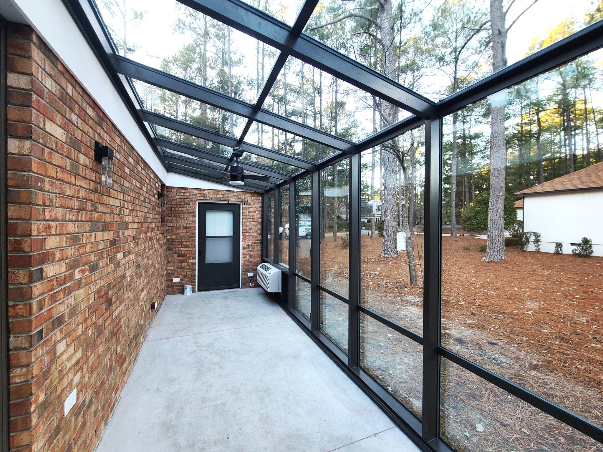 Installed Patio Enclosures custom frame aluminum solarium over existing slab