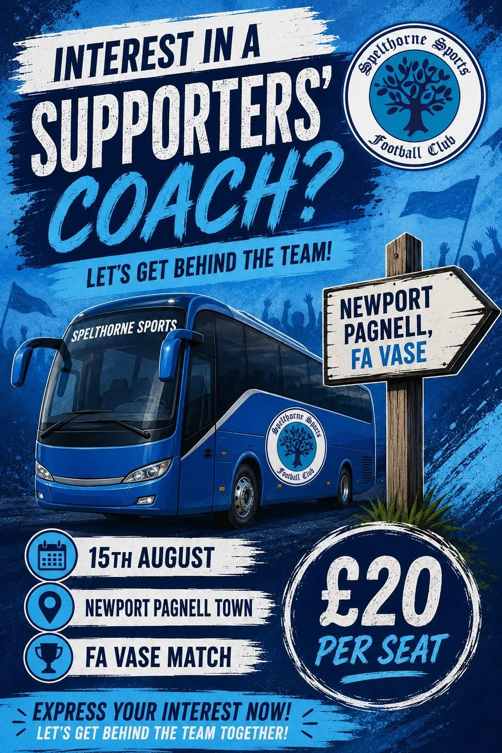 Spelthorne Sports FC Supporters Coach