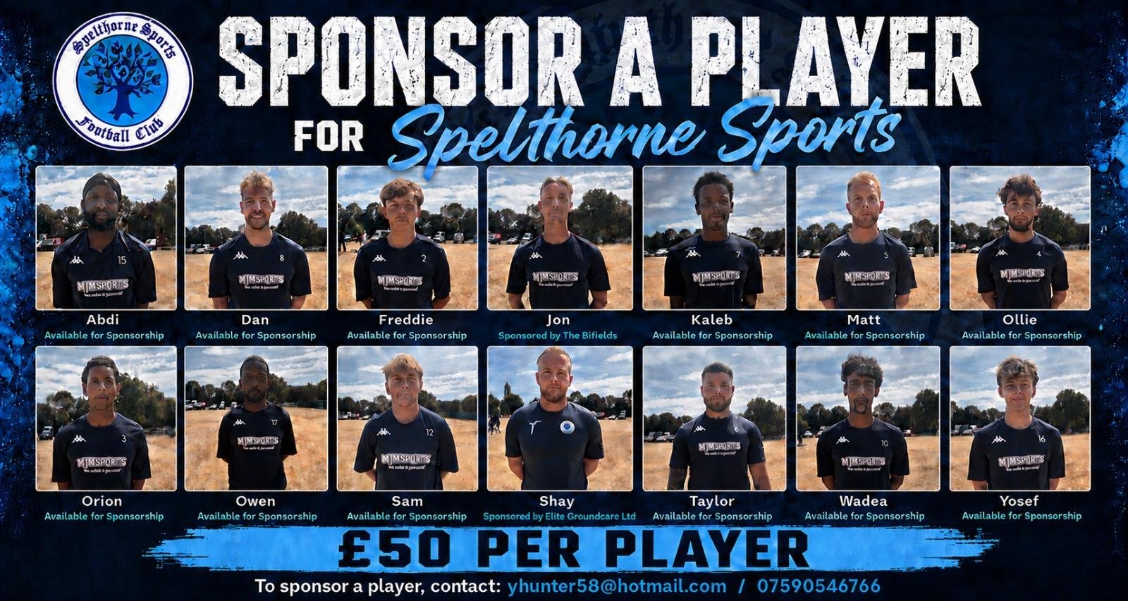 Sponsor a Player for Spelthorne Sports FC