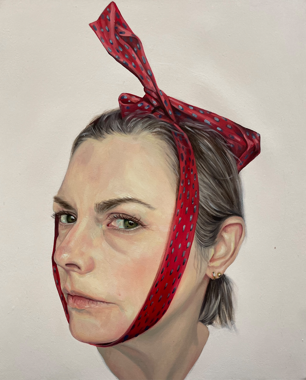 Self Portrait with a bow. Katie Jones.png