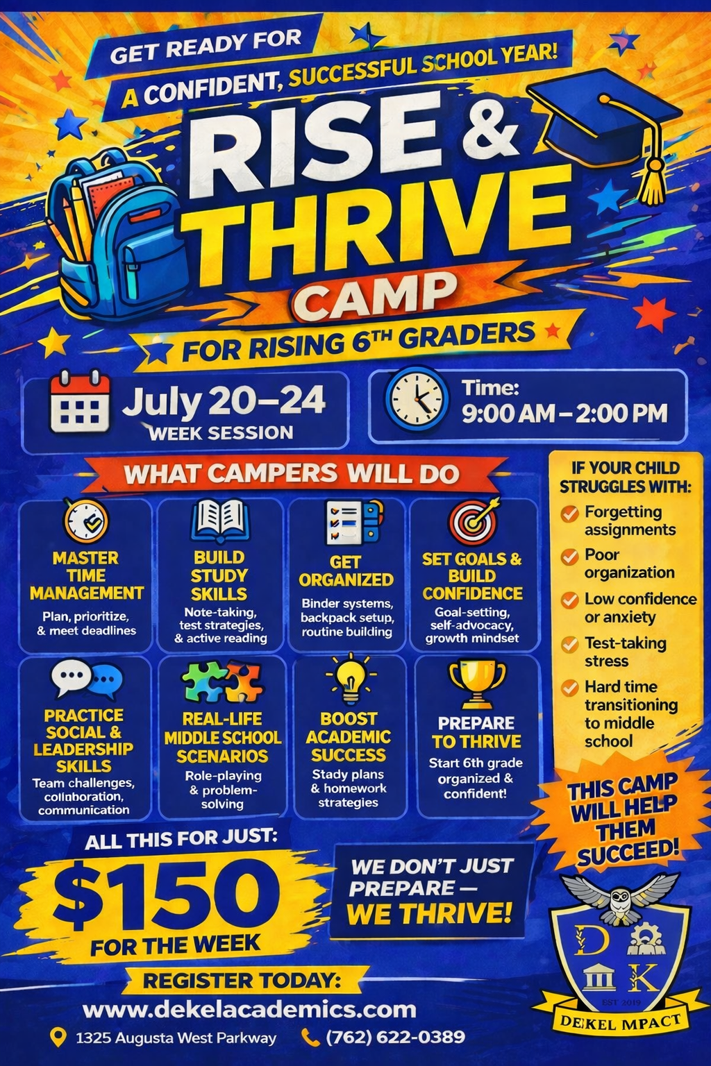 Rise & Thrive Summer Prep Camp for Rising 6th Graders