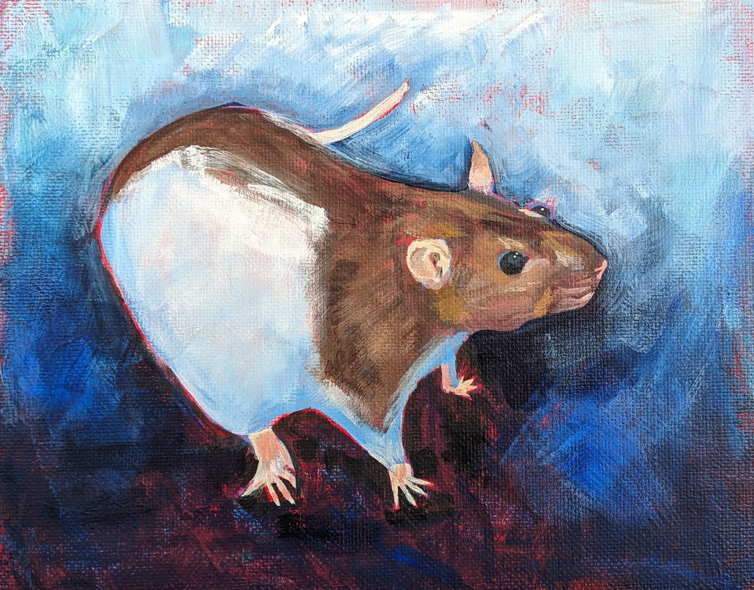acrylics on linen board