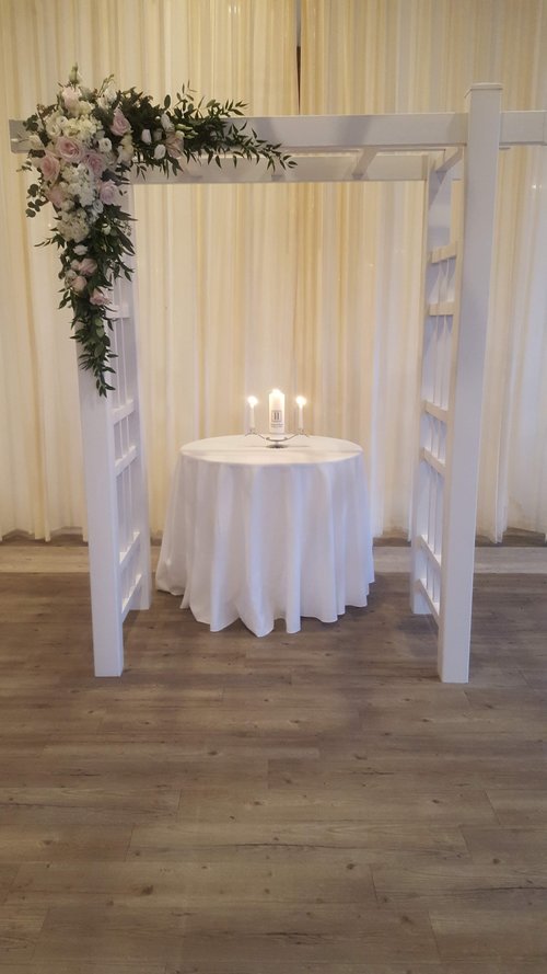 Traditional White Wedding Arch/Chuppah