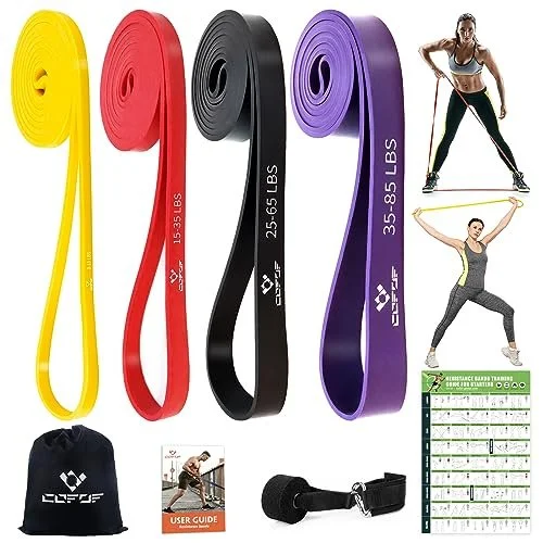 Portable Heavy Duty Resistance Bar with 3 Resistance Bands, Pilates Bar with Pull Up Bands & Training Poster, Yoga Pilates Equipment for Home Gym(Blue)