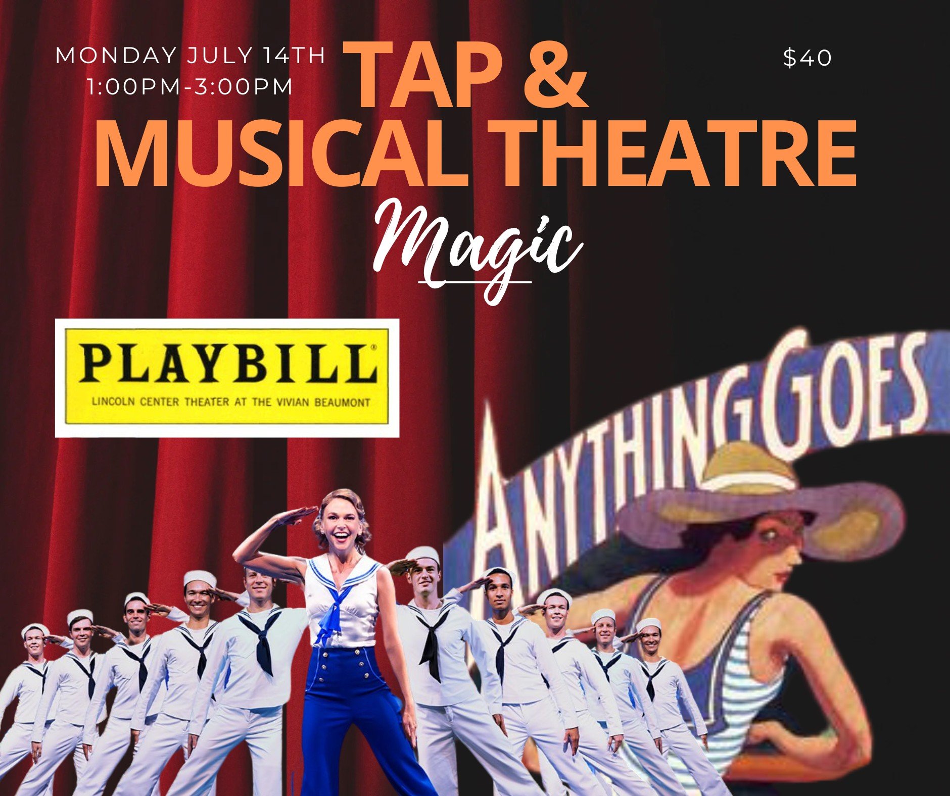 🎬 Ever wonder what it’s like behind the curtain on a Broadway stage?
At our Tap & Musical Theatre Magic camp, your dancer gets a real taste of the spotlight before the curtain rises. 🎭✨
🎶 On Monday, July 14th from 1:00–3:00 PM, da