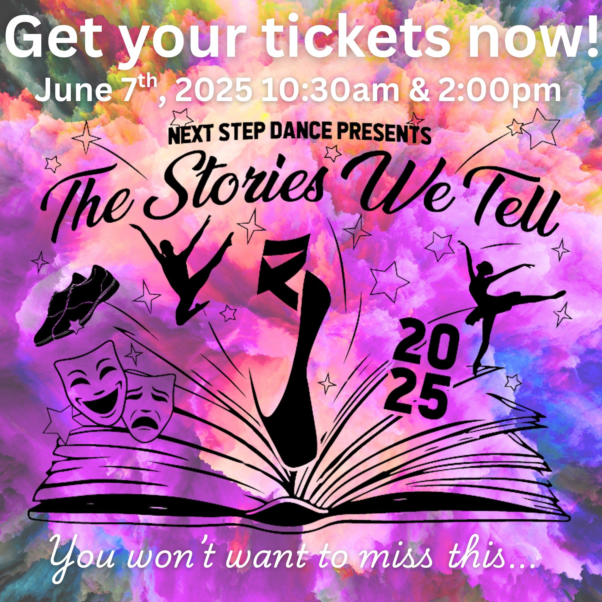 🌟✨ Get ready to be inspired… ✨🌟
We’re so excited to welcome you to Next Step Dance’s 2025 Recital: The Stories We Tell — a celebration of movement, imagination, and the powerful moments that connect us all.
🗓️ Saturday,