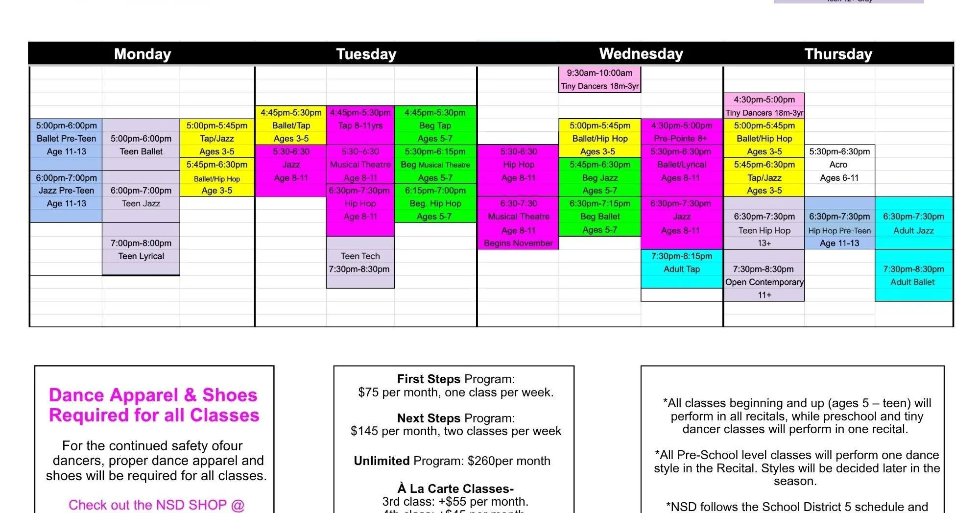 ☀️ NSD26 SUMMER REGISTRATION IS OPEN ☀️
Our current class schedule will remain active now through August 14th, making summer the PERFECT time to jump into classes, try new styles, build confidence, and become part of the Next Step Dance family before