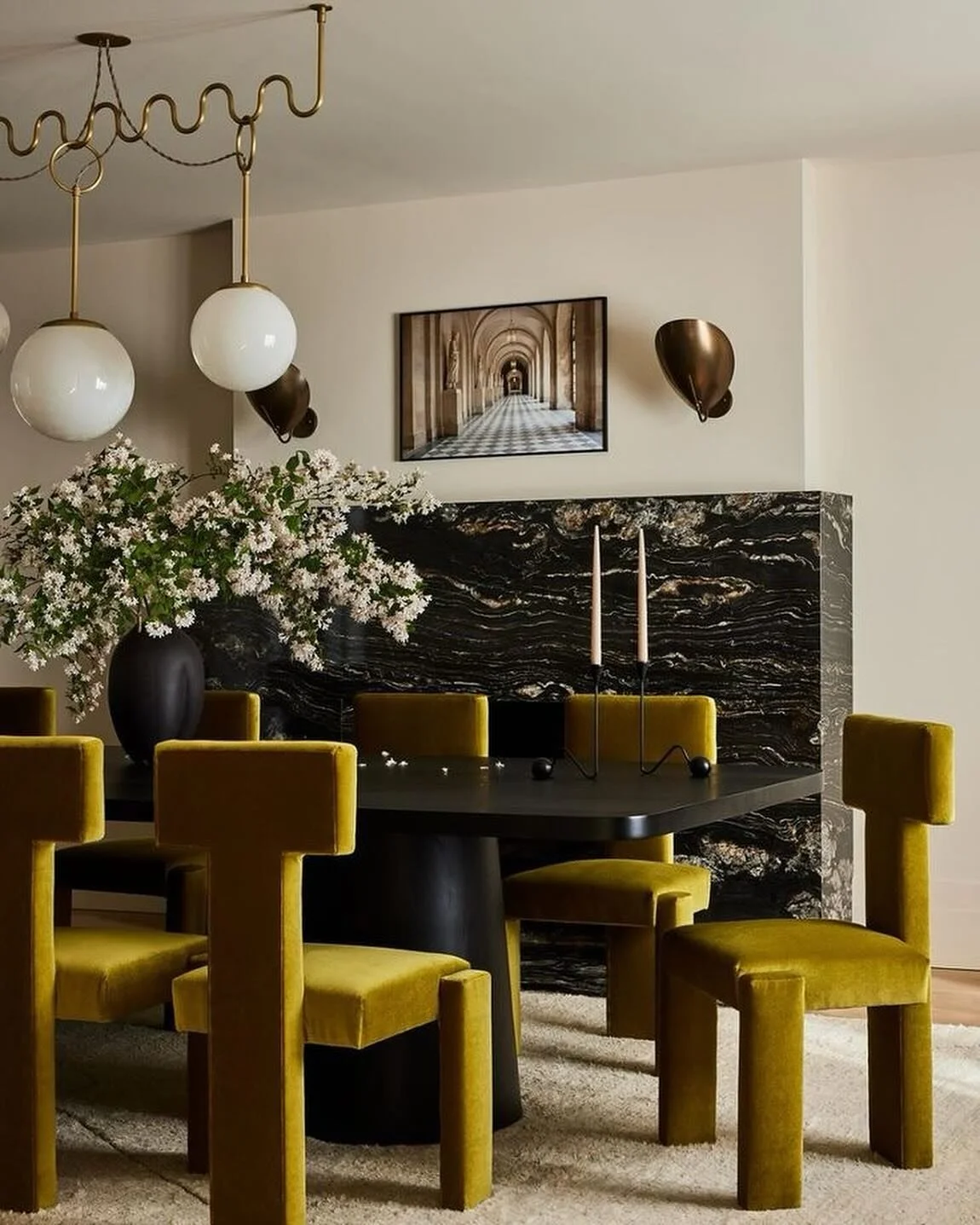 While my partner and I squabble over our dining table design (#interiordesignerslife ), here are some that I&rsquo;m inspired by. Rich finishes (dark woods specifically), plenty of texture and history in a modern setting. 
I always endevour to tell a
