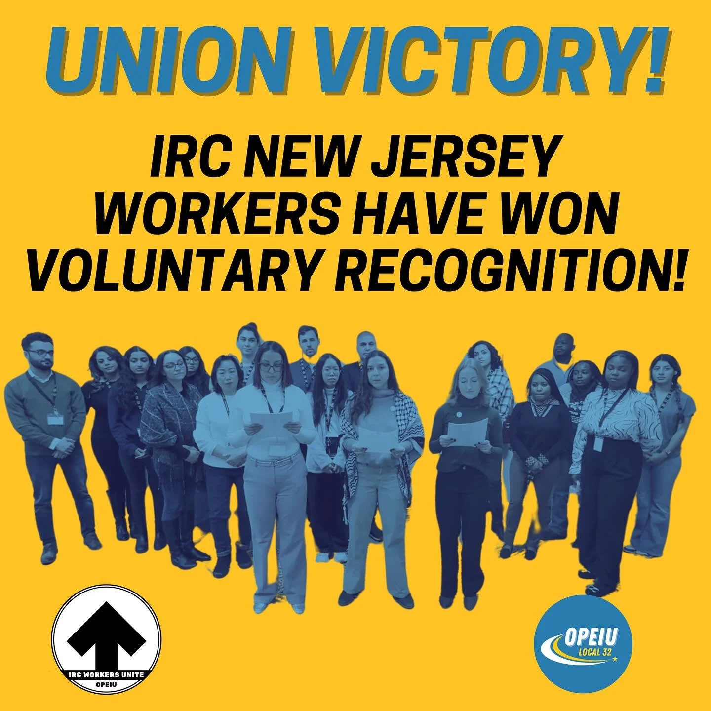 International Rescue Committee New Jersey Workers Win Voluntary Recognition of Union