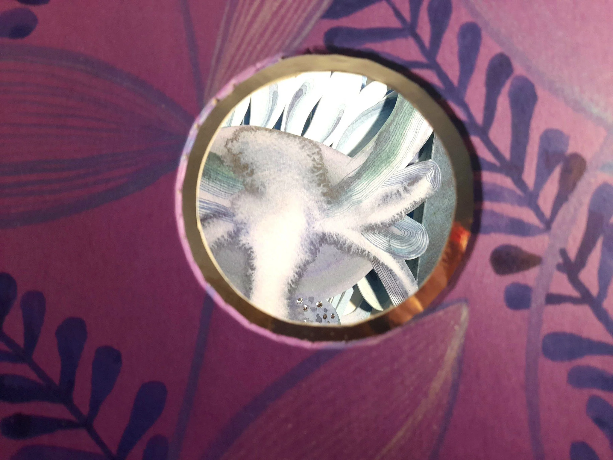 Strata purple painting book cover close up