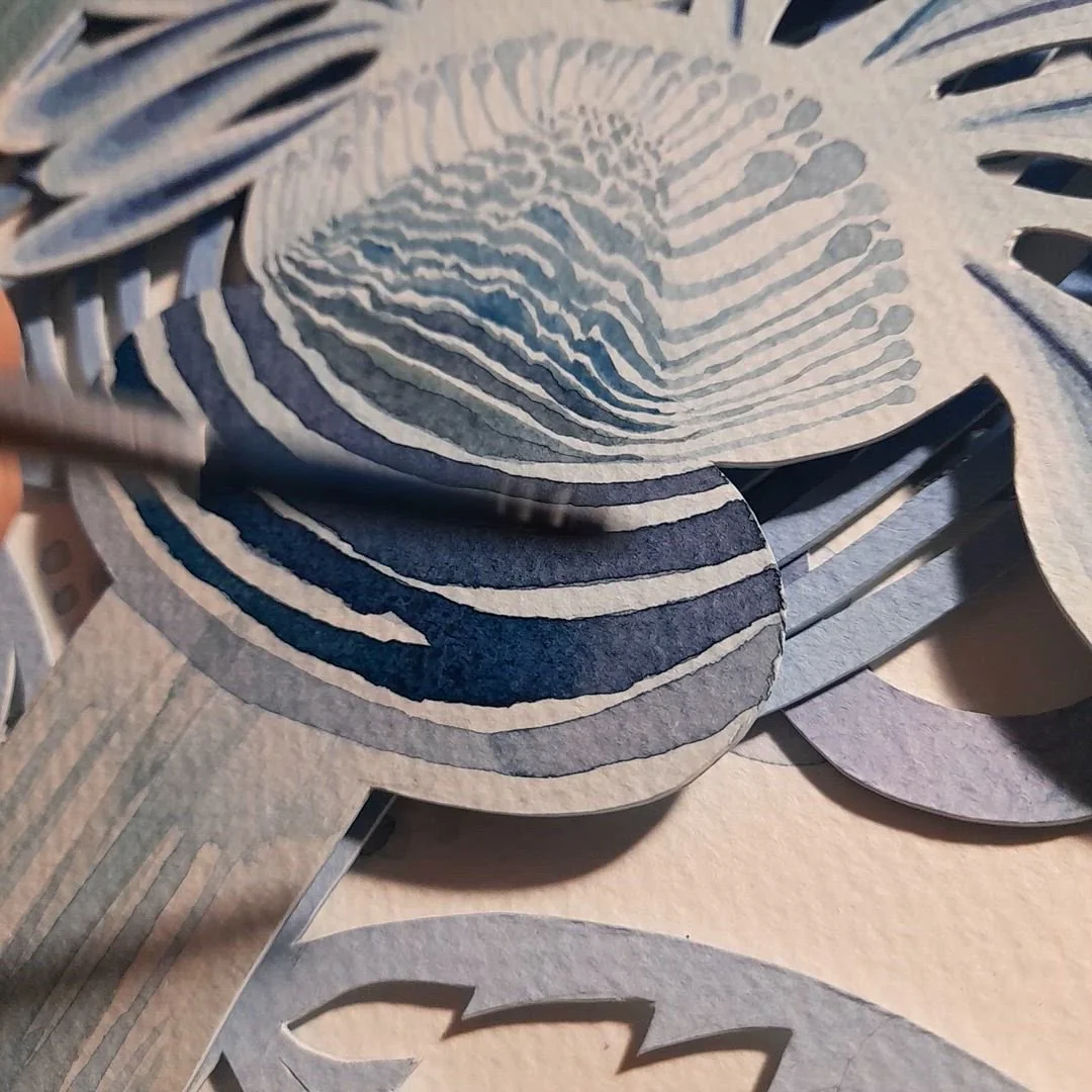 Layered book in progress