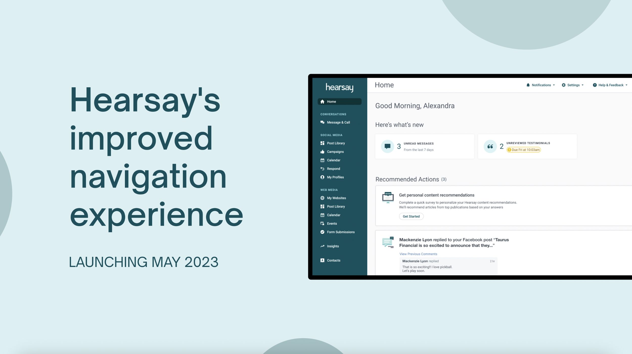 Hearsay | Improved Navigation Experience