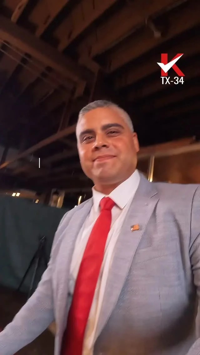 Some behind the scenes shots from our time in Robstown, TX with Pastor @pjoelg on the In The Den Podcast. Be on the lookout for highlights, or be sure to watch the full episode. Link in comments. #kunkleforcongress #tx34 #intheden #thebridgechurch #n