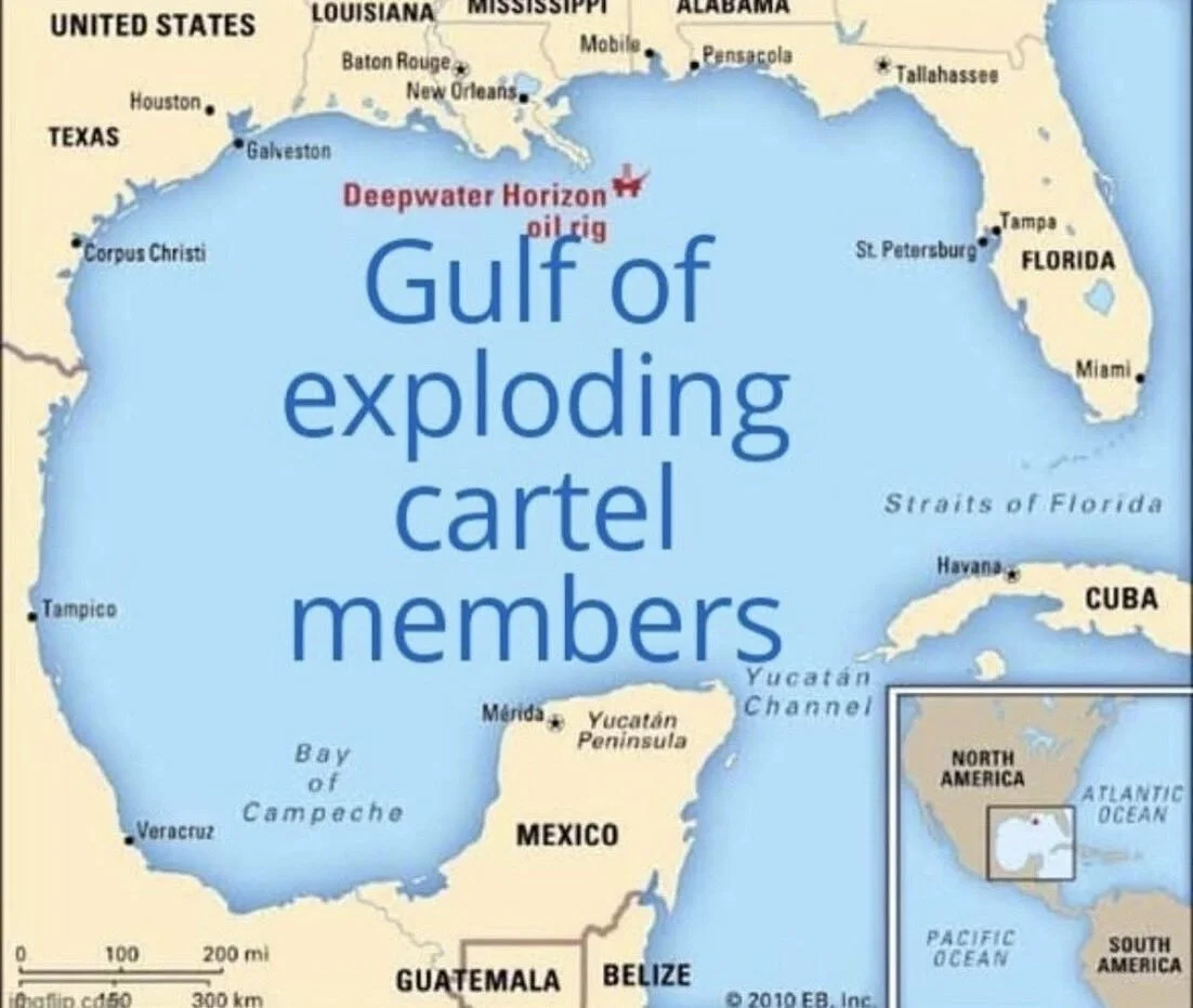 Apple and Google are going to need to update. There is a new name for the Gulf of America! Watch out drug lords&hellip; #kunkleforcongress #tx34 #cd34 #goa #goecm
