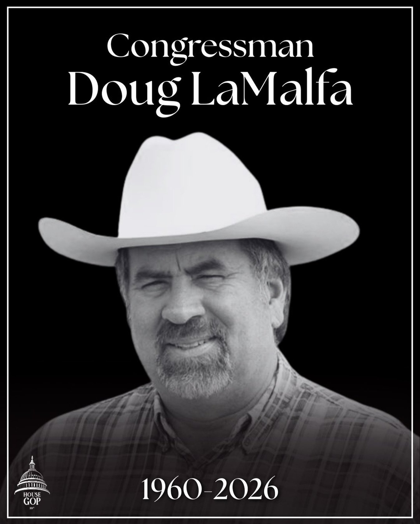 This week House Republicans are mourning the loss of Congressman Doug LaMalfa of Northern California. A fourth generation rice farmer, two decades in public service, and Chairman of the Congressional Western Caucus. May God grant his family peace. Wi