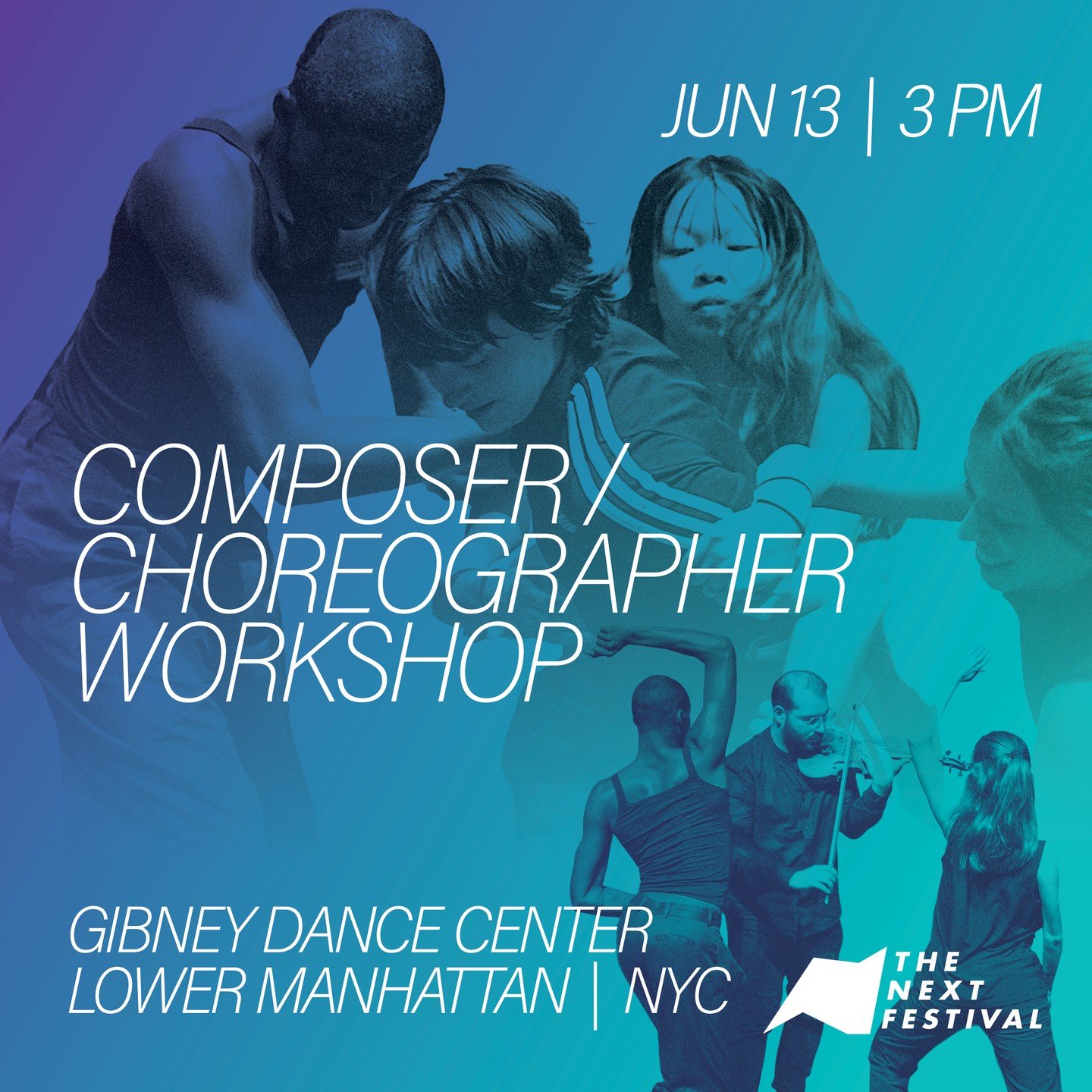 JUNE 13TH! Our 2024 Choreographer, Composer and Performance Fellows premiere new music and dance works in an open showing, after a week of spontaneous creation led by illustrious mentors.

Thursday, June 13 at 3pm
@gibneydance (Lower Manhattan)
Ticke
