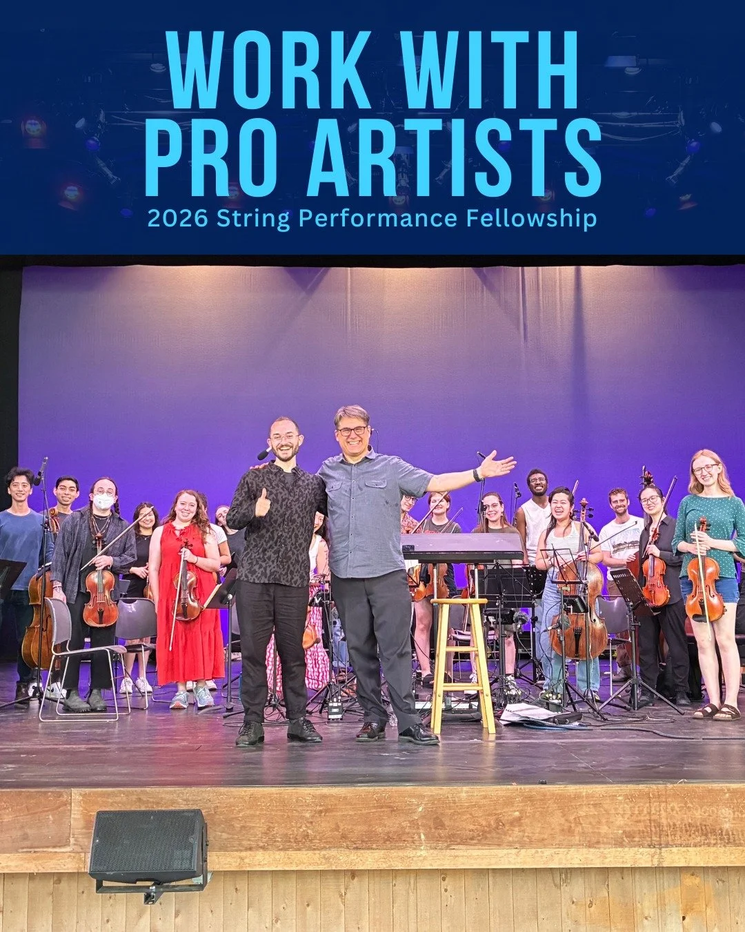 APPLY NOW: String players, ages 20-30, can apply to be a Fellow for the 2026 Festival (May 29-June 12), working directly with GRAMMY&reg;-nominated @andrea_casarrubios, as well as @niloufar.nourbakhsh, @adeliiacomposer, and many more.

2026 String Pe