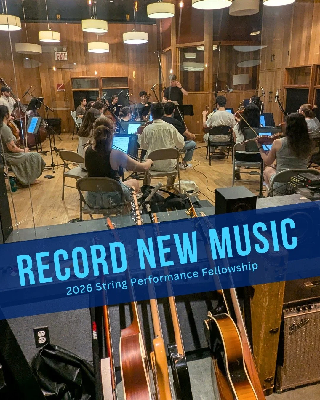 APPLY NOW: David Bowie, Lou Reed, Mary J. Blige -and Next Fest Fellows- have all recorded at the legendary @reservoirstudiosnyc.

In 2026, String Performance Fellows will record new works premiered during the Next Festival (May 29&ndash;June 12), gai