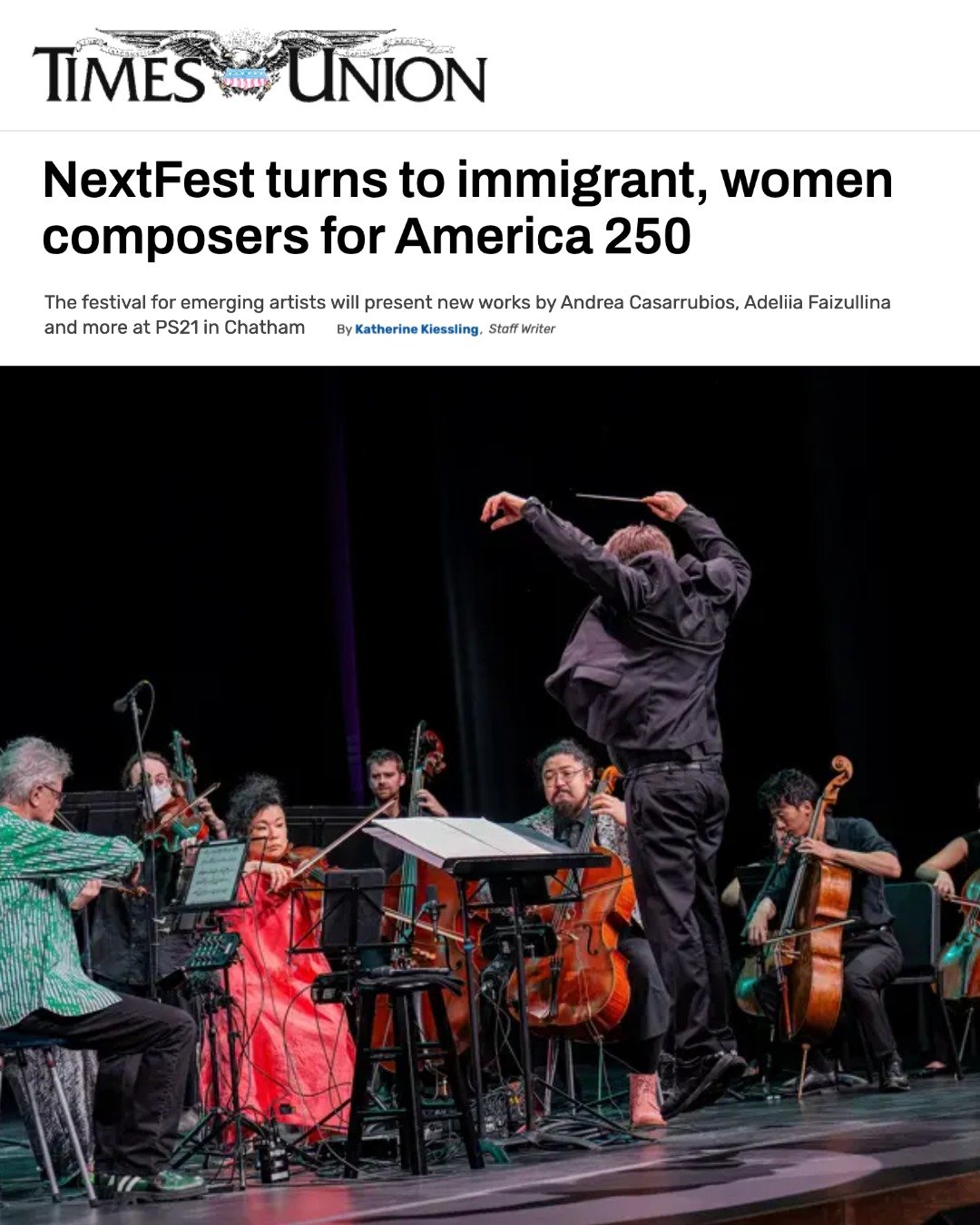 The press is still taking notice of our CONCERTS THIS WEEK and mission to amplify the voices of immigrant women composers.

FRIDAY, JUNE 5, 2026 | 7:30 PM
@ps21chatham, Chatham, NY

SATURDAY, JUNE 6, 2026 | 7:30 PM
@nationalsawdust, Brooklyn, NY

LIN