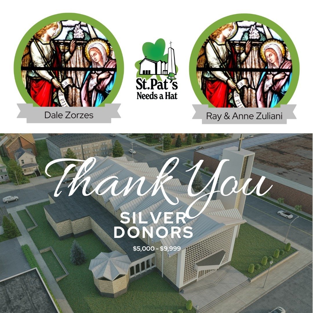 Today we would like to thank a two more of our generous Silver donors. These donors have generously donated between $5,000 and $9,999 to the Cathedral Roof fund. 

Our thanks to: 
💝 Dale Zorzes
💝 Ray &amp; Anne Zuliani

Thank you for your generous 