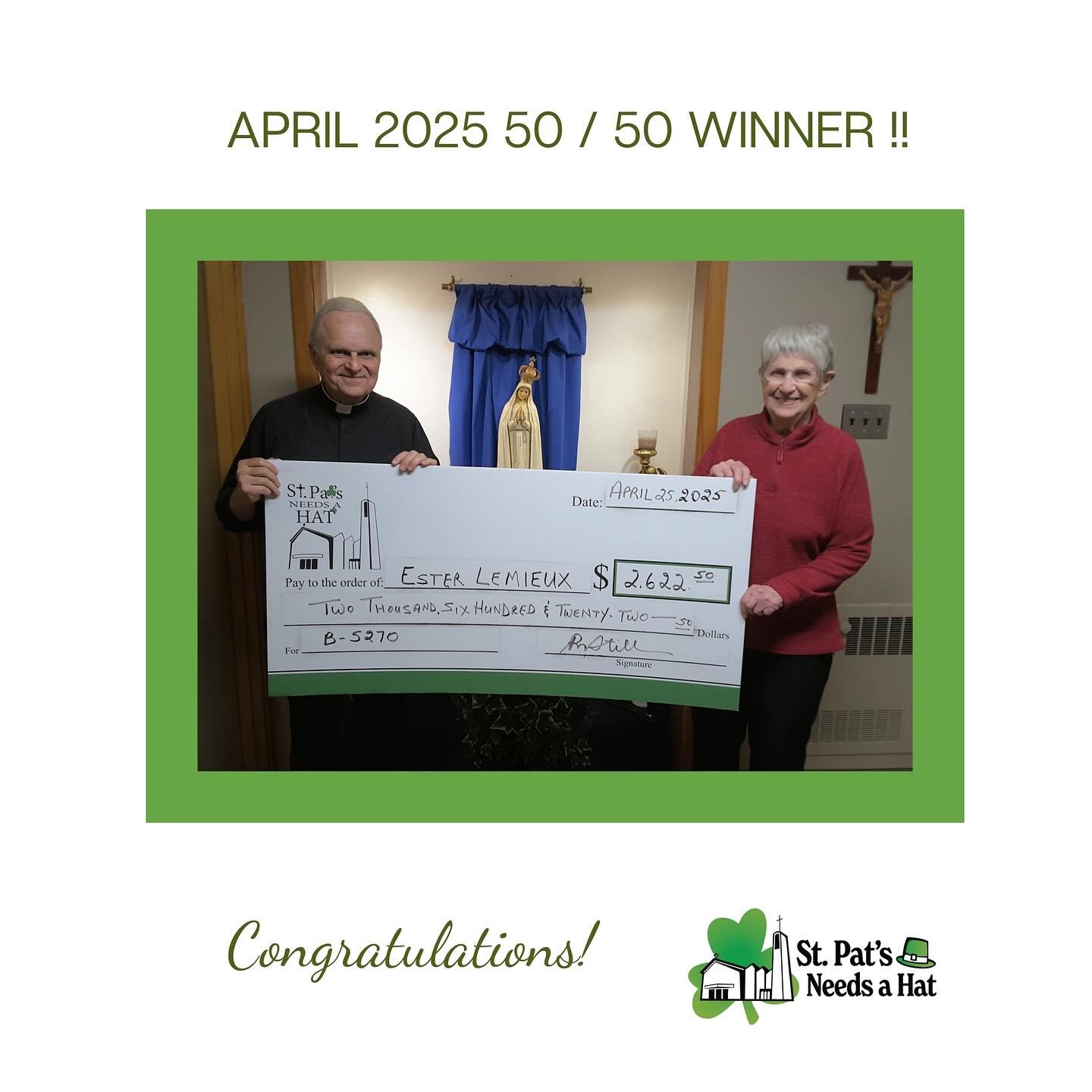 PSSST!! YOU STILL HAVE UNTIL MIDNIGHT TO GET IN ON OUR JUNE DRAW!!! 

Congratulations to Ester Lemieux , winner of our April 2025 Grand Prize Draw and Charmaine D&rsquo;Angelo, winner of our May 2025 Grand Prize Draw. Ester and Charmaine, pictured wi