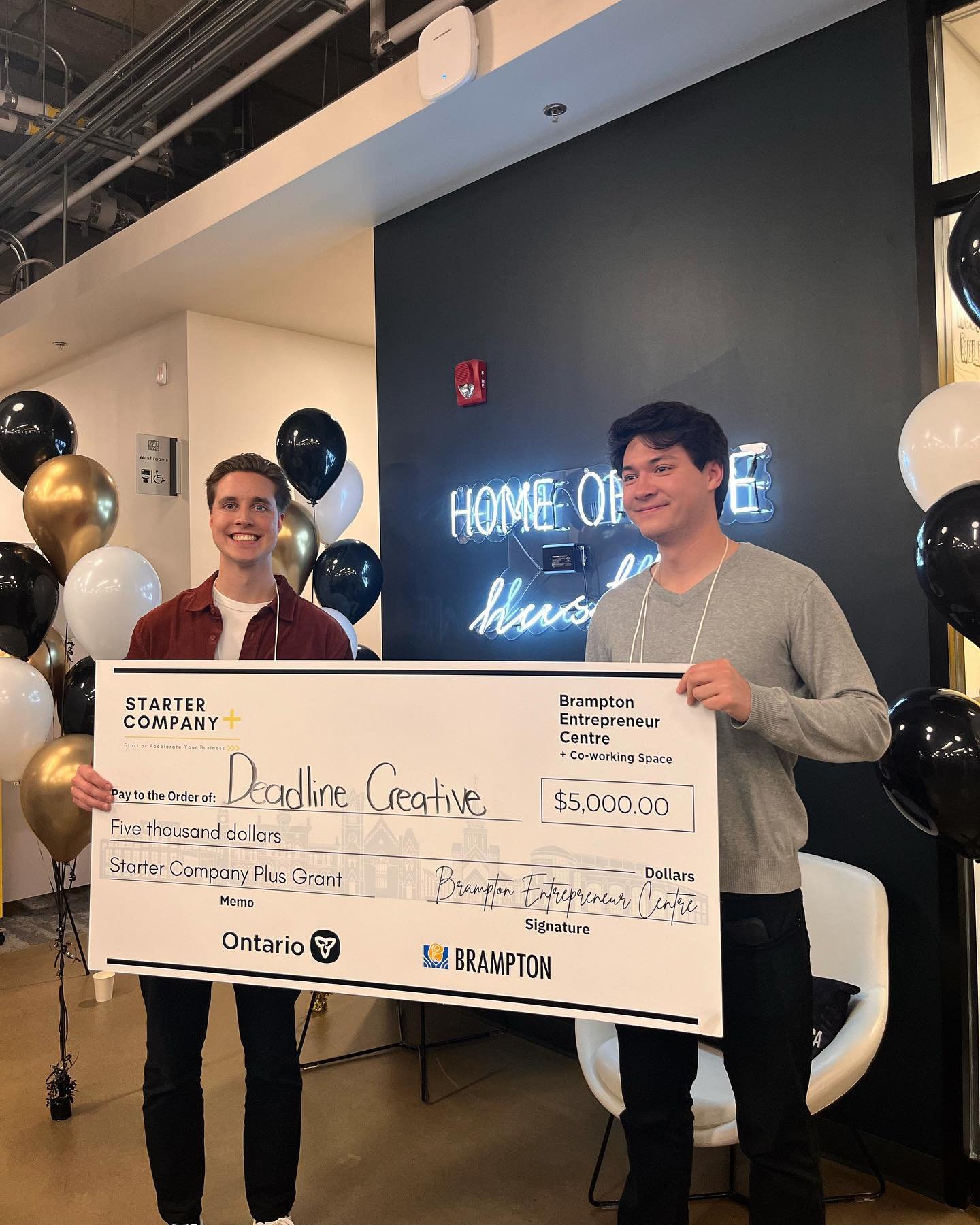 We did it!! 

We are so grateful to have gotten the starter company plus grant from the @bramptonbec!!

It&rsquo;s been great getting to meet everyone involved. 

Hard work pays off! 🚀