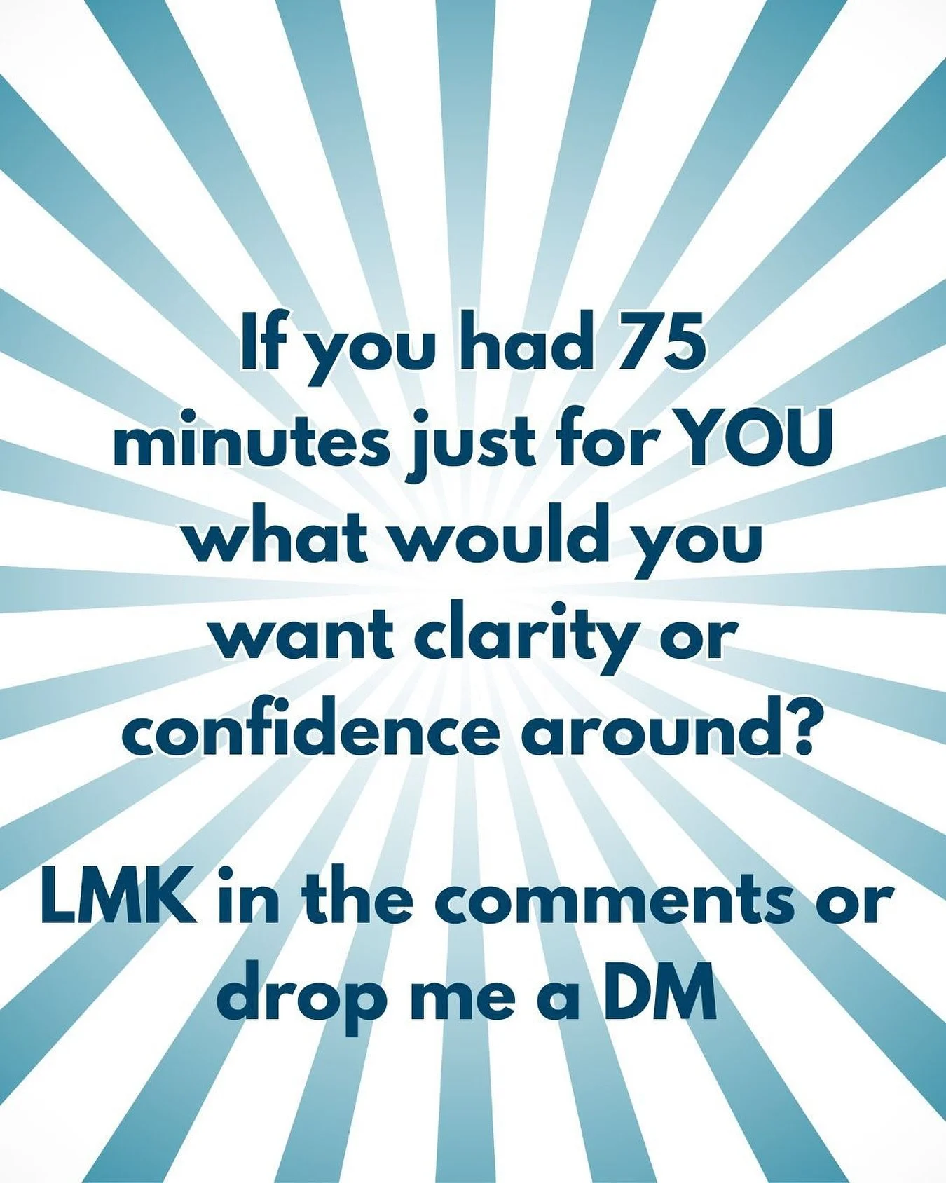 If you had 75 minutes just for YOU, what would you want clarity or more confidence around?
Drop your answer in the comments👇or drop me a DM if you’d rather share there. (I’d love to hear your answerđź’•)