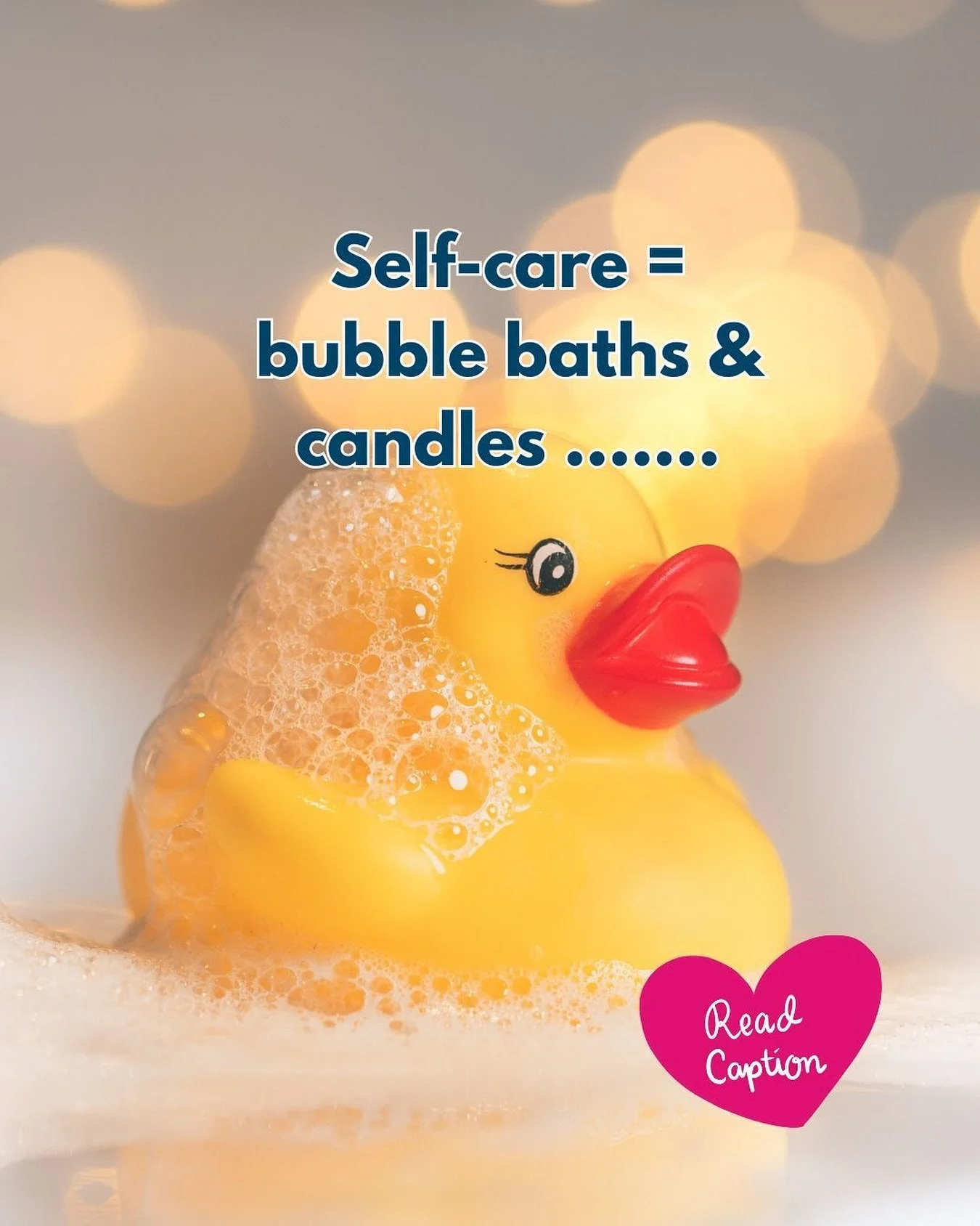 Self-care = bubble baths and candles.

Well yes and no. 

Bubble baths and candles can be an act of self-care but self-care is about so much more. 

It&rsquo;s about saying no, asking for help, giving yourself space, nurturing yourself, resting befor