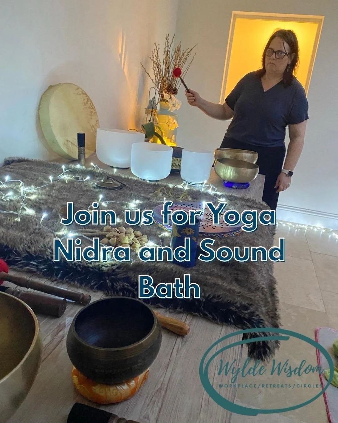 Join us for an evening of Yoga Nidra and Sound Bath. 

What is Yoga NIdra - it literally means yoga sleep. - my fave yoga😂 Guided meditation for deep rest. 

Along with the healing vibrations from the instruments and sound the event can help reduce 