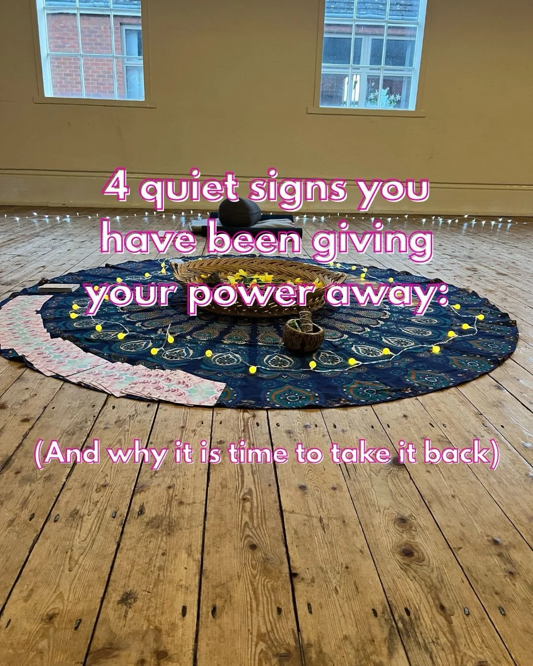 You did not lose your power overnight, it slipped away in lots of tiny moments.

Every time you didn&rsquo;t say what you thought to keep the peace. Every time you apologised for taking up space. Every time you asked five different people for their o