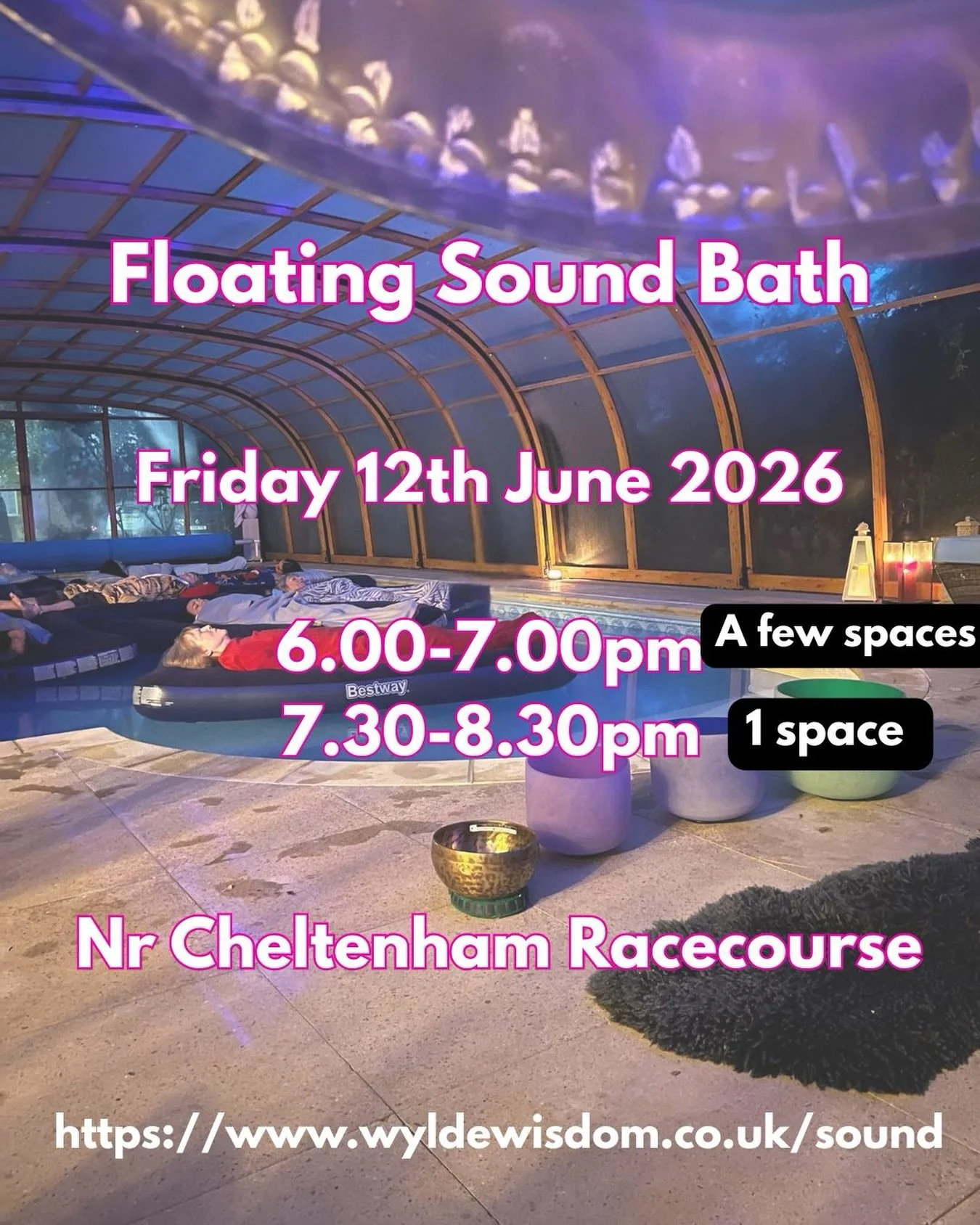 Our floating soundbaths are selling quickly so don&rsquo;t wait to book your spot. The magic of a sound bath, while floating on water. What&rsquo;s not to love. (Airbeds provided)

Link is in bio to book or comment float and I&rsquo;ll come back to y