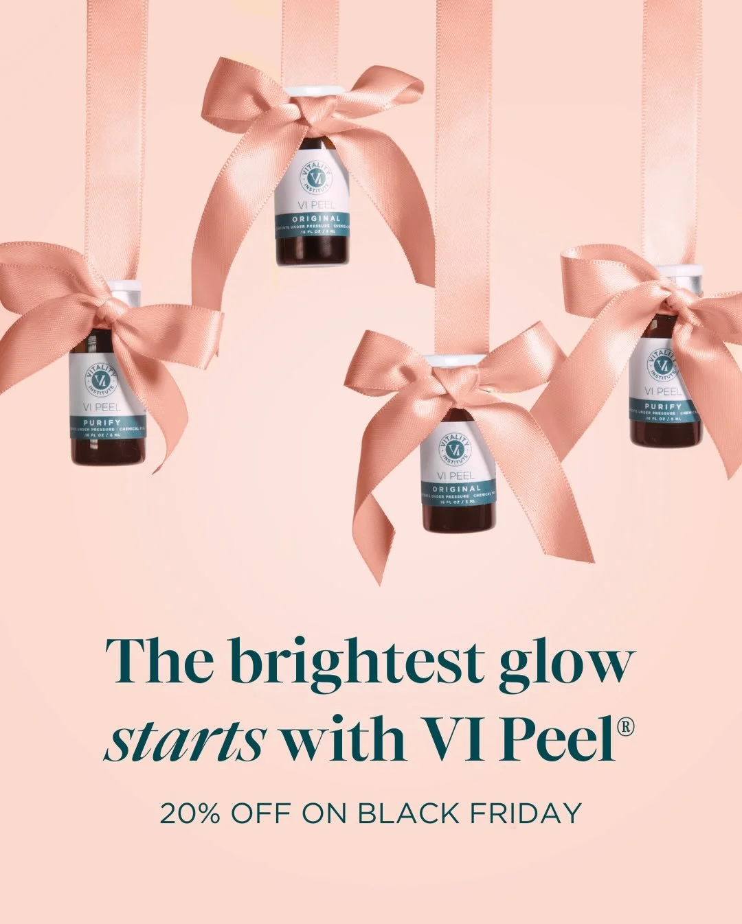 BLACK FRIDAY sneak peek! 👀 

VI Peels &amp; our PRX Treatment will be 20% OFF this Friday 11/28. These rarely go on sale and will be available to shop on our website &amp; in clinic. Our 📍@laneparke location will be open on Friday from 9am-12pm. 

