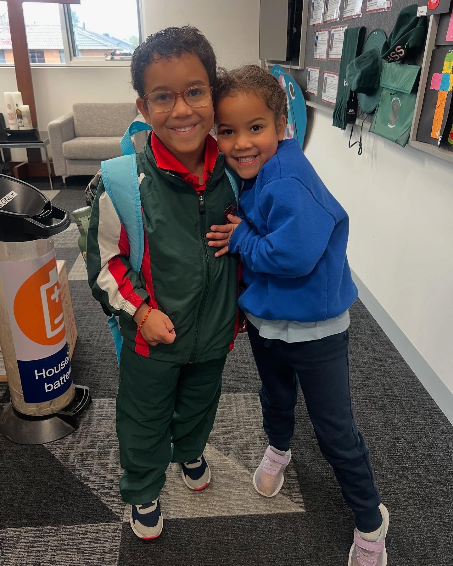 Sidney got to school late today because the home nurses came unexpectedly this morning.
As we walked towards his classroom I could see the kids had just sat down to start their Maths lesson. His teacher spotted us, jumped up and met us outside. She