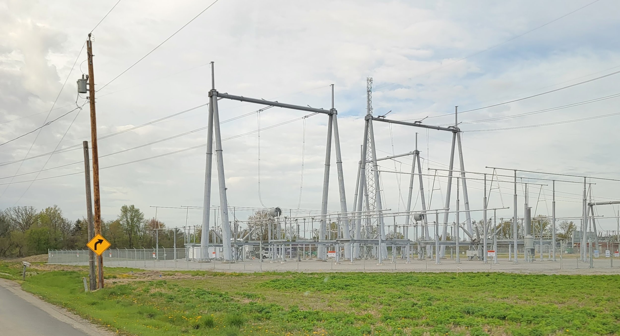A photo of a substation