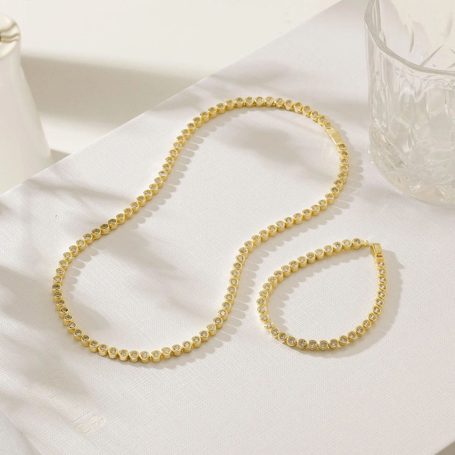 Bezel set tennis necklace and bracelet.jpg