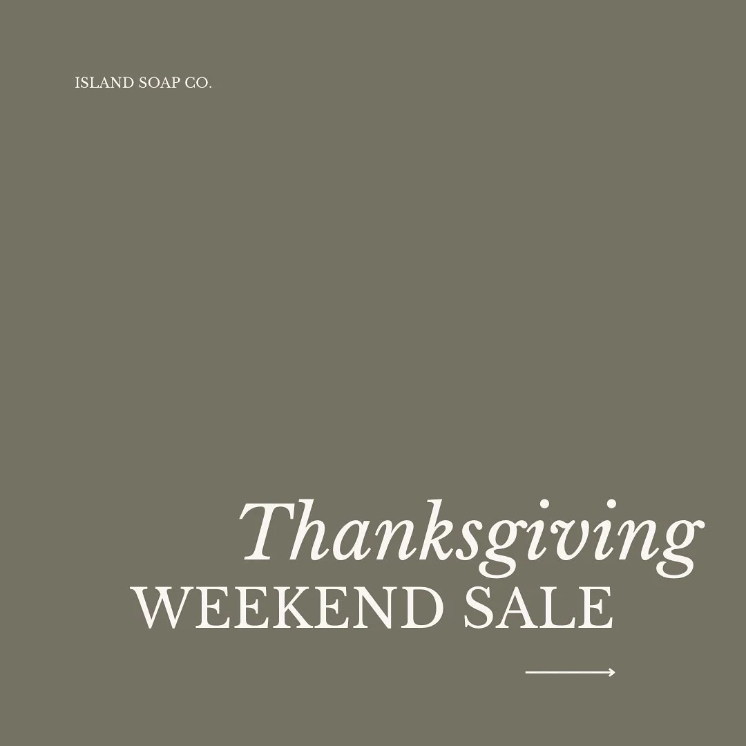 Happy Thanksgiving 🤎

15% off on all online orders&mdash;now until Monday night with code THANKFUL15

.
.
.
#IslandSoapCo #ShopLocalBC #CanadianThanksgiving #SaltSpring