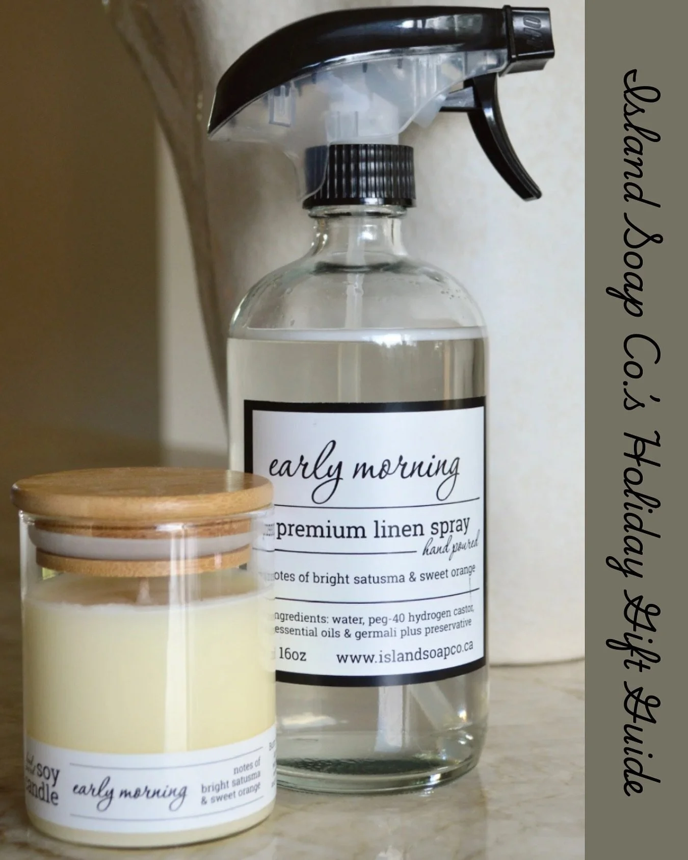 For the friend who loves to host: pair our premium linen spray with our soy candles for the perfect cozy-home gift set. 🤍

Read more from our Holiday Gift Guide on our blog 👉🏼 www.islandsoapco.ca/island-soap-co-blog

.
.
.
#HolidayGiftGuide #Islan