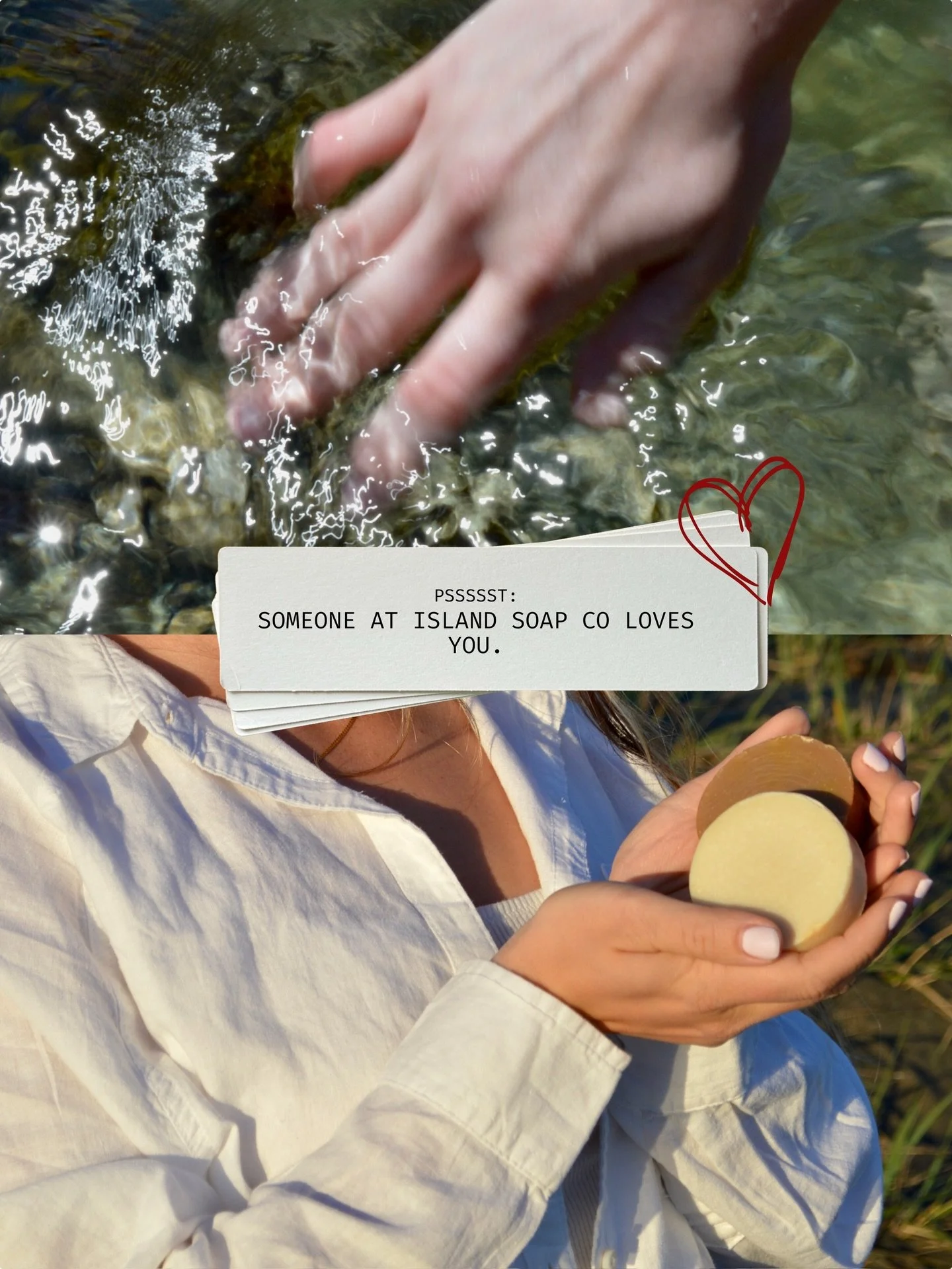 PSSSST: Someone at Island Soap Co. ❤️&rsquo;s YOU!

Enjoy 20% off site wide with code VDAY26. We are so grateful for each and every one of you! Thank you for all your endless love and support for what we do 💌 xx

*Valid Feb 6-8, 2026
*Use code VDAY2