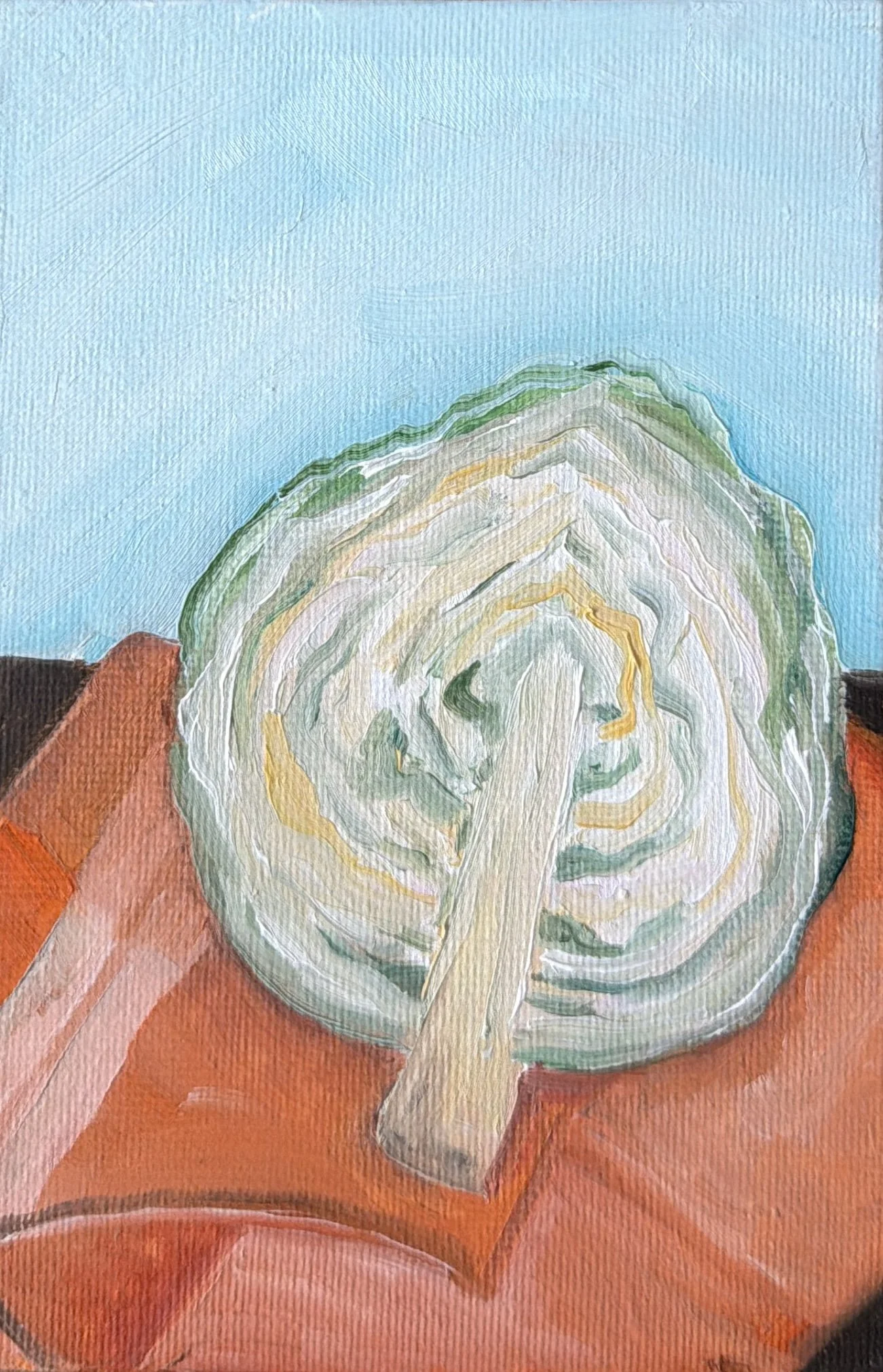 79-Half Cabbage
-6x4" Oil on Canvas $77