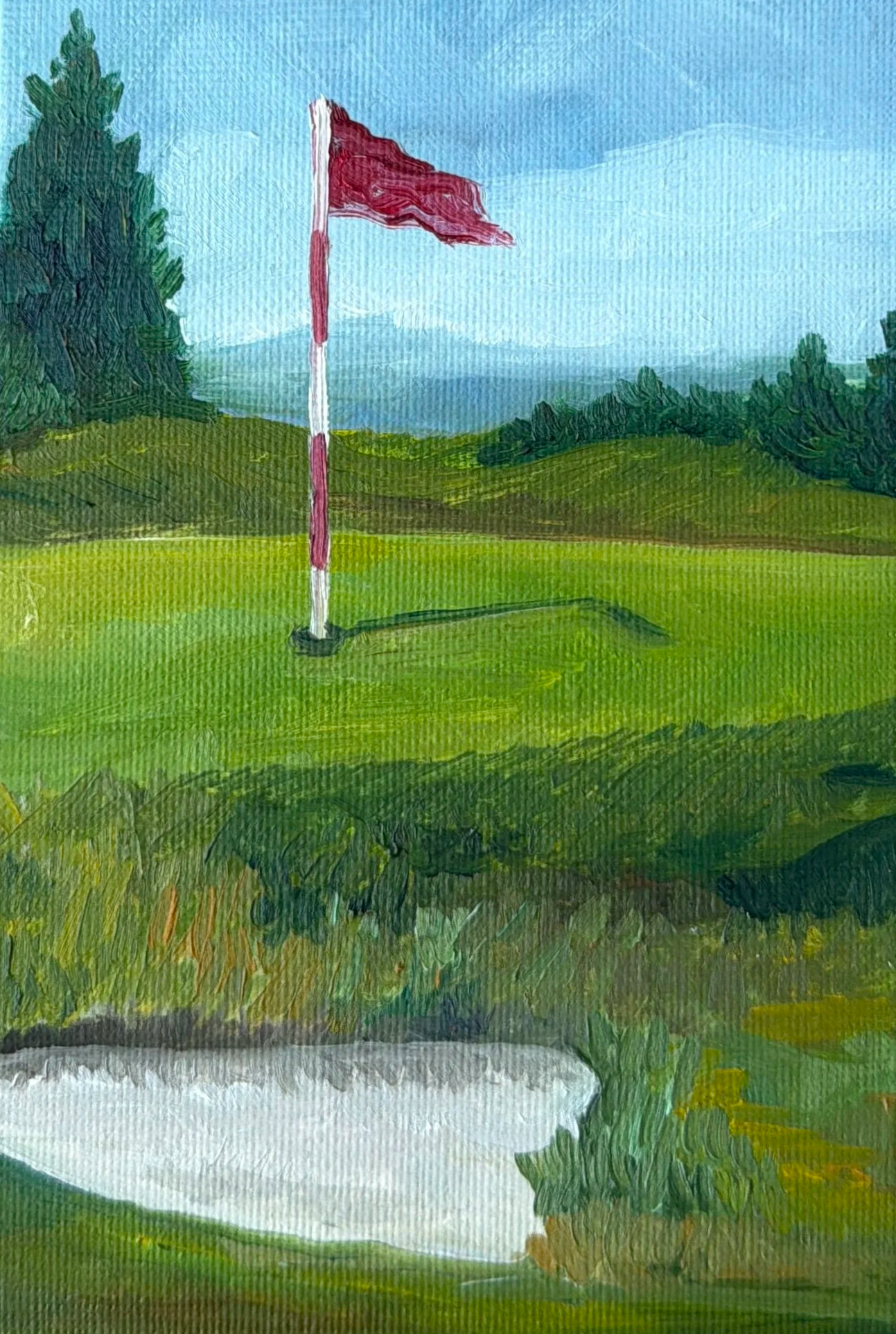 87-Golf Course (SOLD)
-6x4" Oil on Canvas
