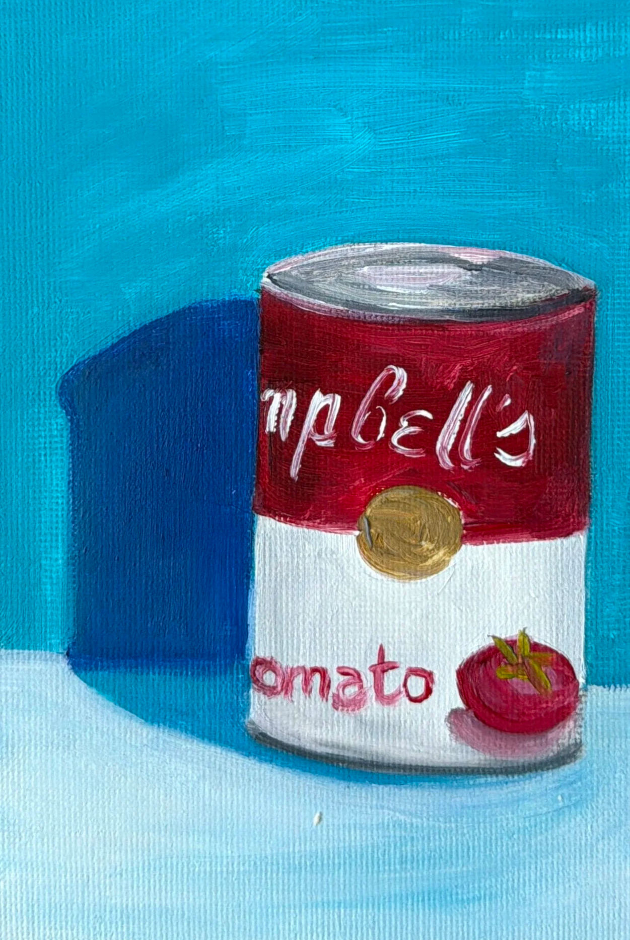 88-Tomato Soup Campbells (SOLD)
-6x4" Oil on Canvas