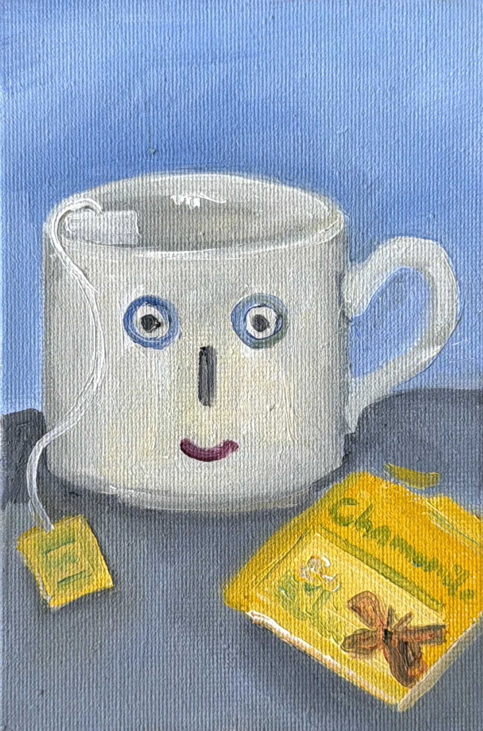 51-Cute Tea Cup
-6x4" Oil on Canvas $77