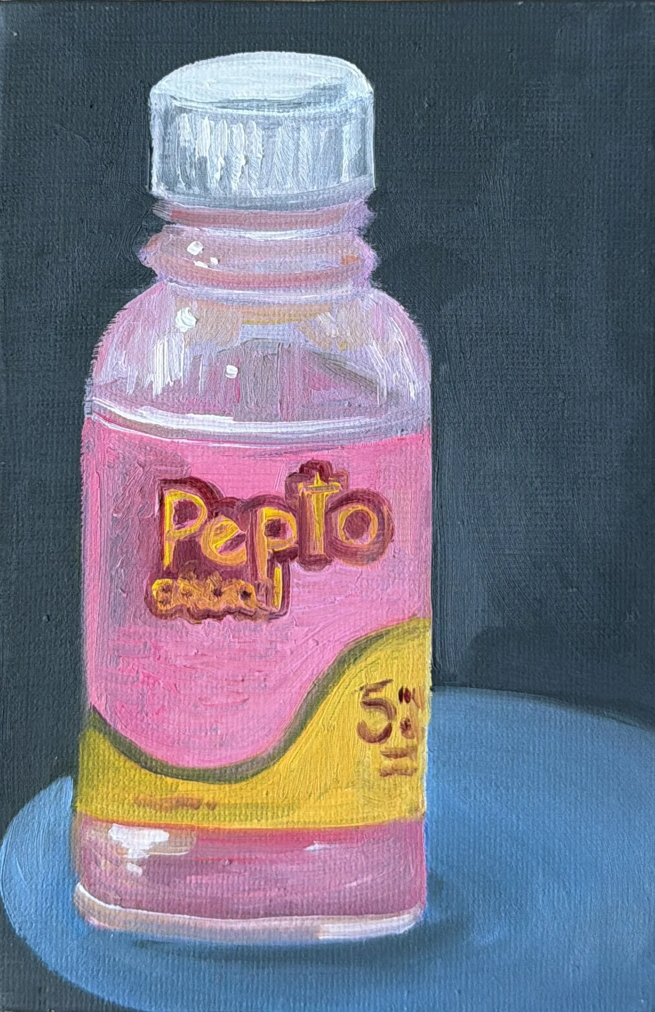 72-Pepto-Bismol
-6x4" Oil on Canvas $77