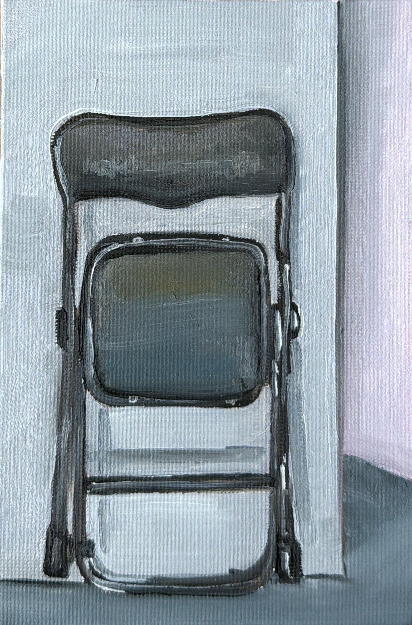 99-Folding Chair (SOLD)
-6x4" Oil on Canvas 