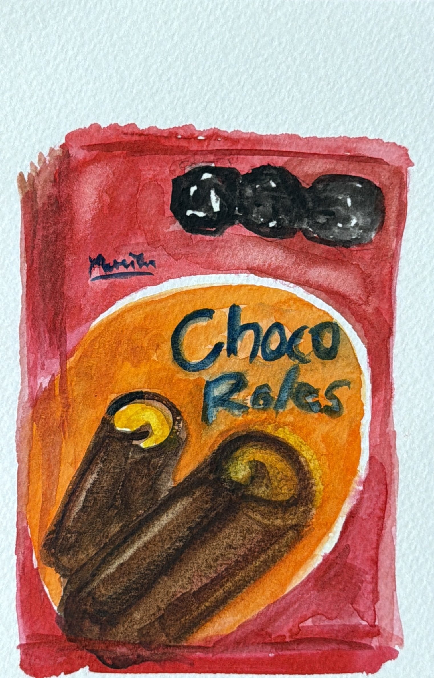 18-Chocorroles
-6x4" Watercolor on Paper $77