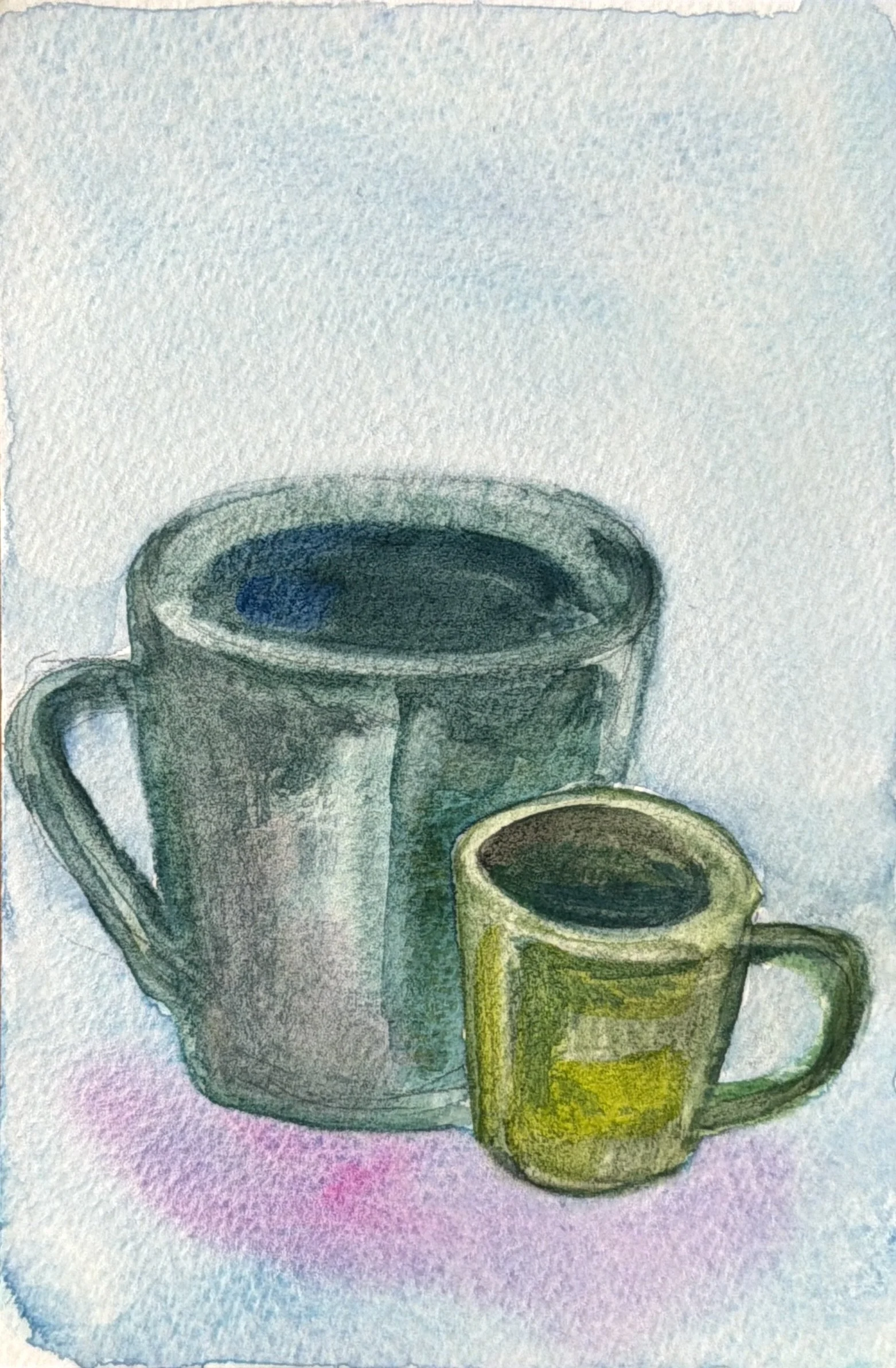 34-Hotel Cups 
-6x4" Watercolor on Paper $77